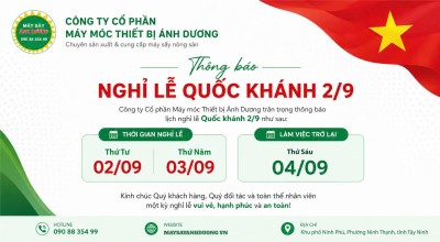 THÔNG BÁO LỊCH NGHỈ LỄ QUỐC KHÁNH 2/9/2026