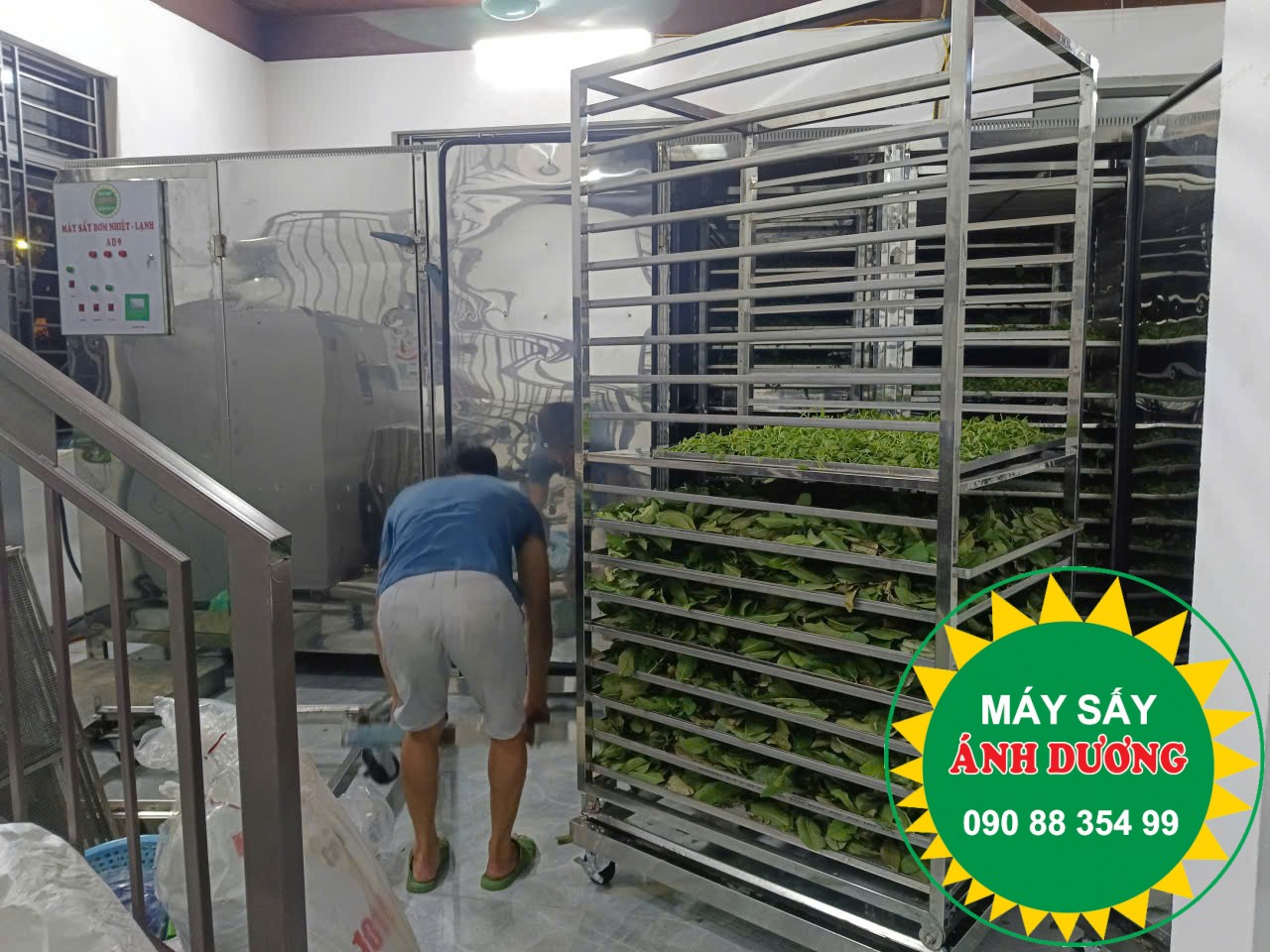 Máy sấy Bơm Nhiệt (Lạnh) AD9  full inox Ánh Dương